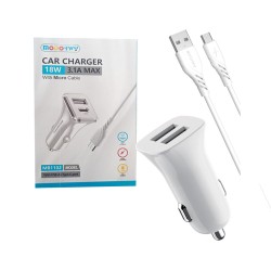 Modorwy QC3,0+PD Car Charger MA1102 with Micro-USB cable 5V 2.4A 18W White Modorwy QC3,0+PD Car Charger MA1102 with Micro-USB cable 5V 2.4A 18W White